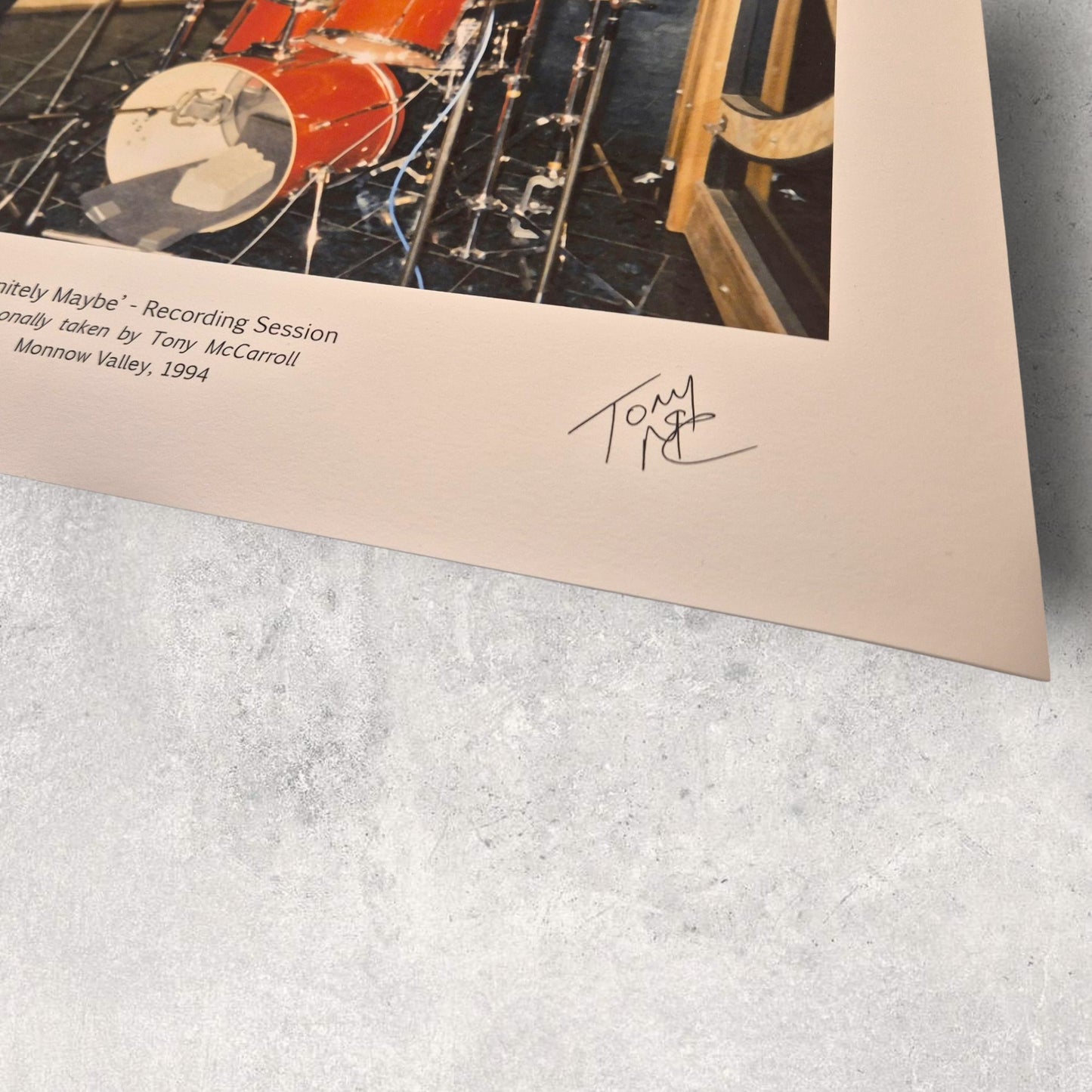 'Supersonic Shoot Drum Kit' - Monnow Valley, Behind The Scenes of Definitely Maybe - Collectors Prints